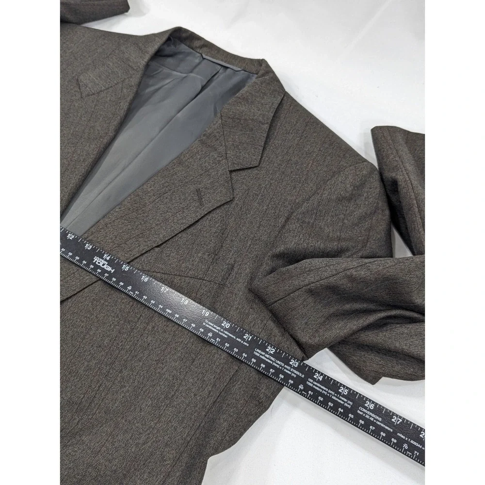 Vitg Hickey Freeman Blazer Sport Suit Jacket Dark Green Subtle Maroon Stripe 44R